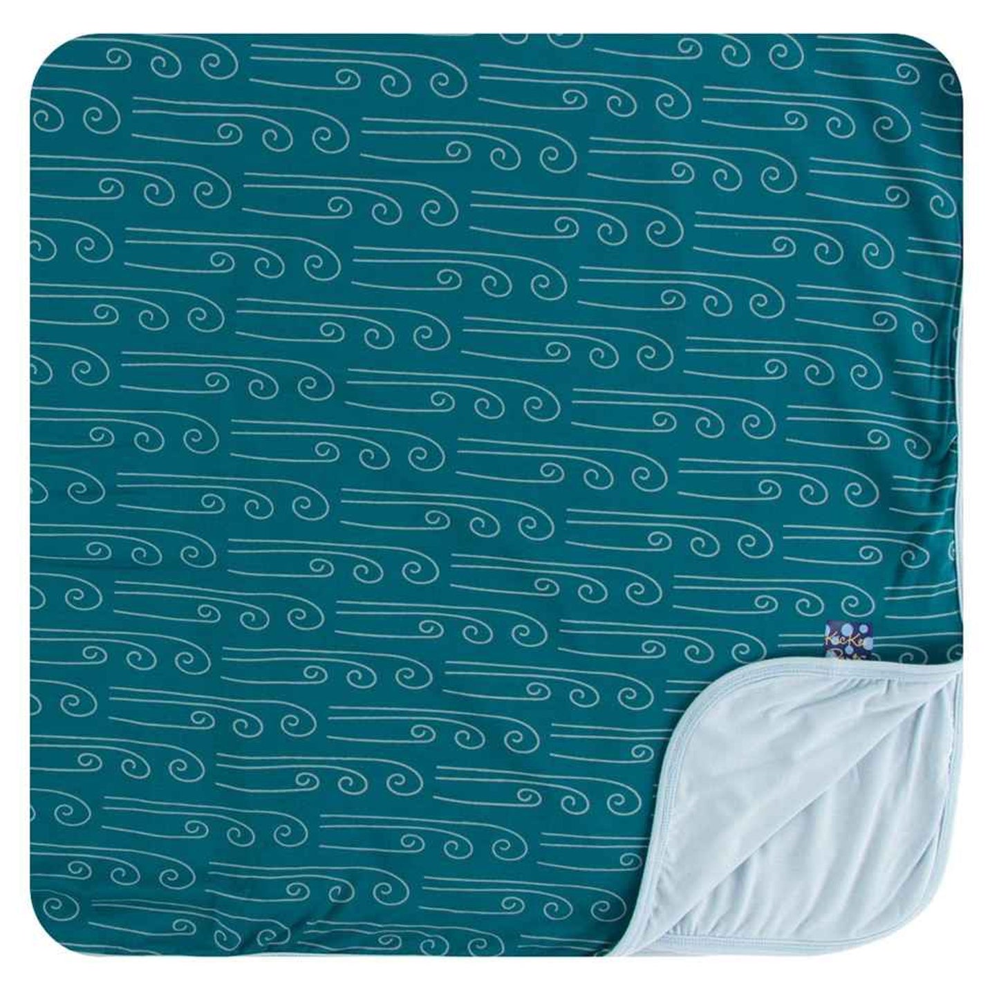 Kickee Pants Print Toddler Blanket: Heritage Blue Wind